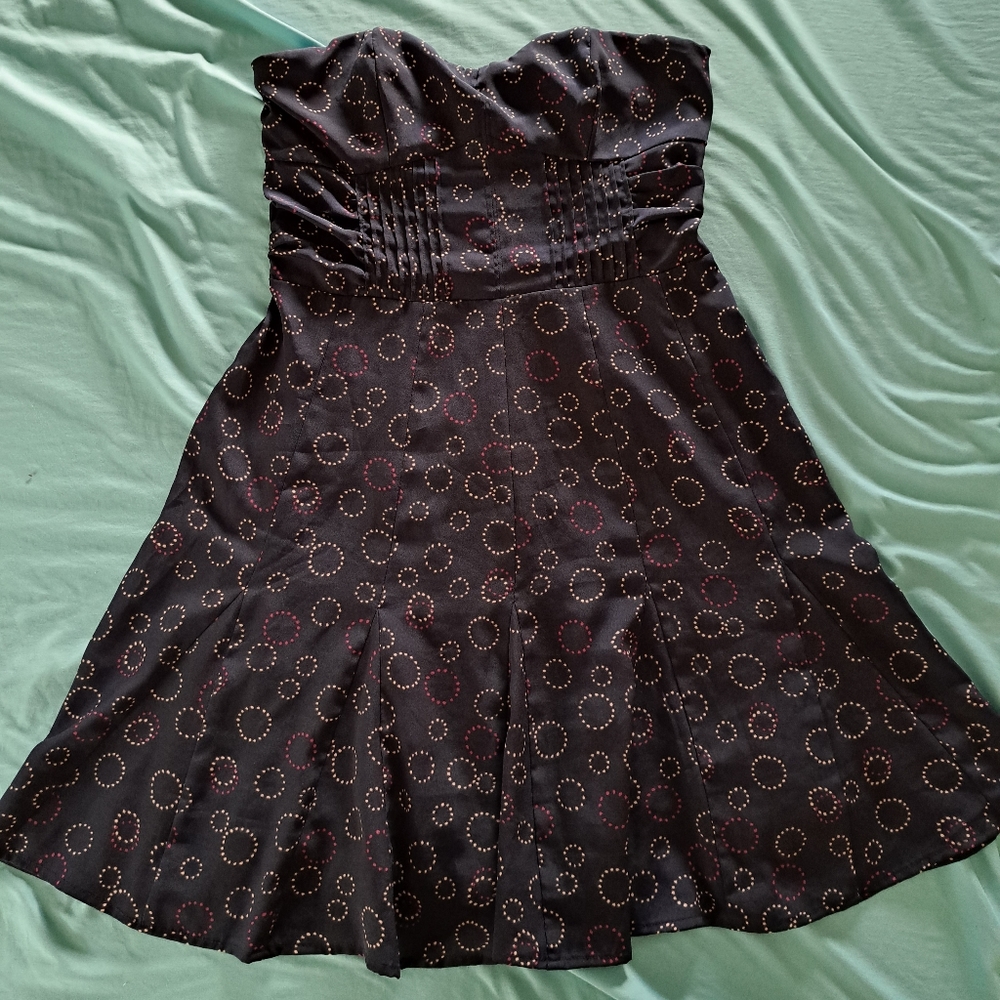 American Eagle short navy blue strapless dress
